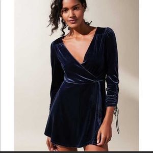 Urban Outfitters Navy Velvet Romper!